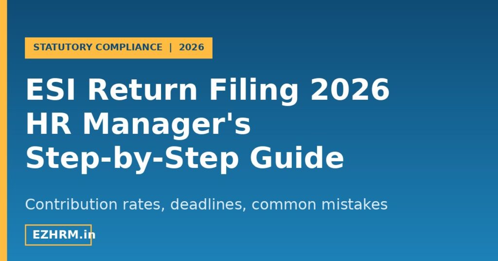 ESI Return Filing 2026 HR Manager Step-by-Step Guide cover