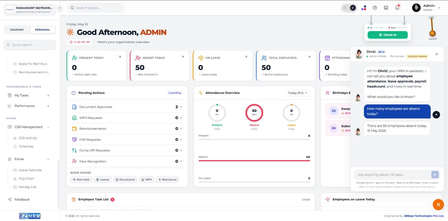 EZHRM Full Dashboard